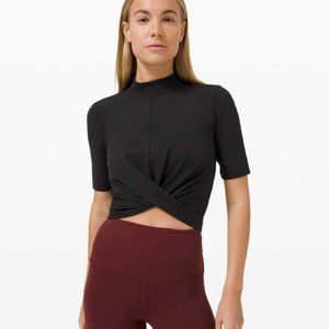 Looking for Lululemon Wrap Front Mock Neck Crop Short Sleeve Size 6